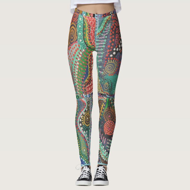 Dotted Tile design Leggings (Devant)