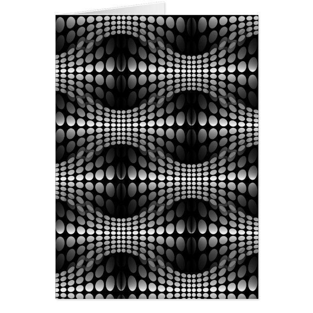 Dotted Waves Wallpaper black & white (Front)