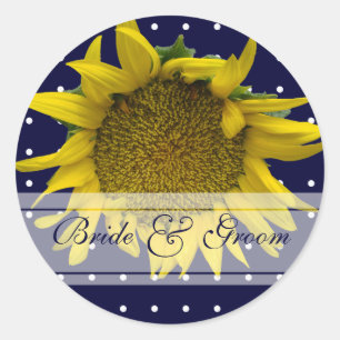 Dotted wedding classic round sticker