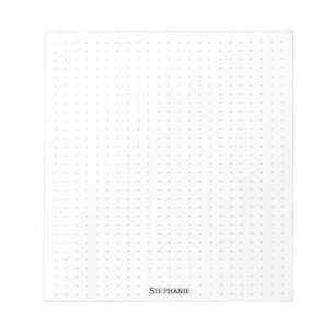 Dotted Your Name Corporate Minimalist Black Notepad