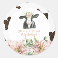 DOTTIE Holy Cow Cute Floral Farm 1st Birthday 