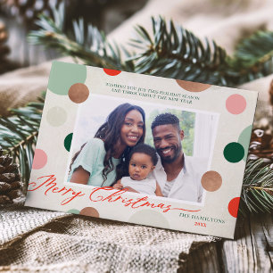 Dottie Merry Christmas Family Photo Holiday Card