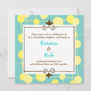 Dotty (Bubblegum Blue) Wedding Invitation