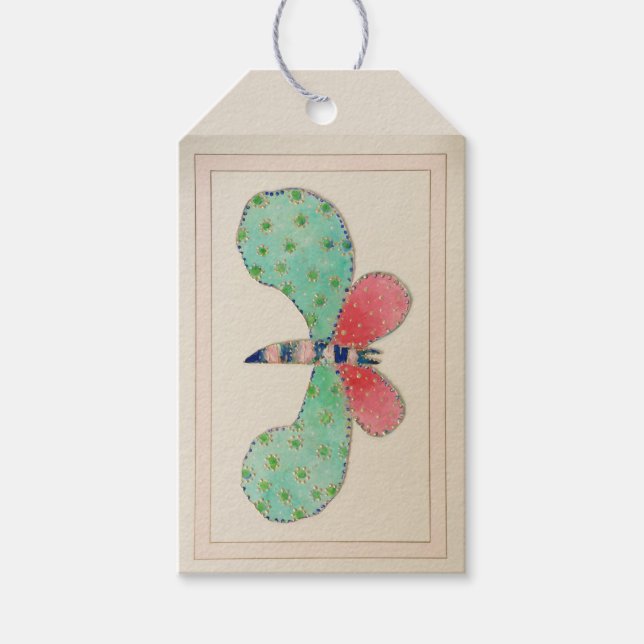 Dotty Butterfly Gift Tag (Front)