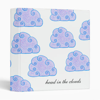 Dotty Cloud Head in Clouds Organizer Binder Folder