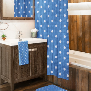 Dotty Delight Blue Shower Curtain