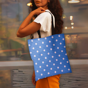 Dotty Delight Blue Tote Bag