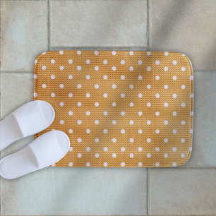 Dotty Delight Orange Bath Mat