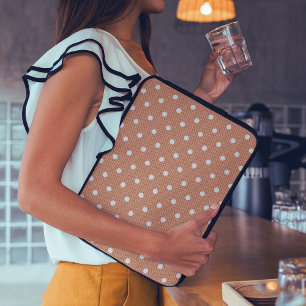 Dotty Delight Orange Laptop Sleeve
