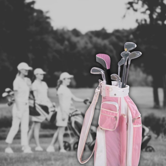 Dotty Delight Pink Golf Head Cover (Dotty Delight Pink Golf Head Cover)