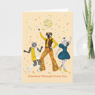 Dotty Dog Fabulous Through Every Era Birthday  Card