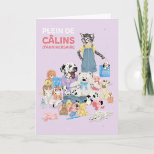 Dotty Dog Jouet en peluche câlins Anniversaire Card