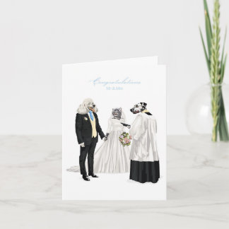 Dotty Dog Marriage Ceremony Wedding Card