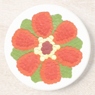 Dotty Flower Sandstone Coaster