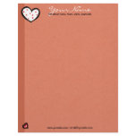 Dotty Hearts kraft red Letterhead