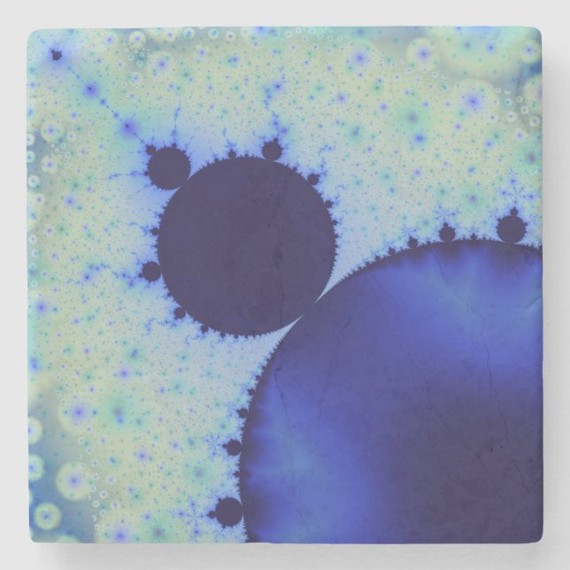 Dotty Mandelbrot Stone Coaster (Front)