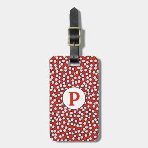 Dotty Monogram Pattern Luggage Tag