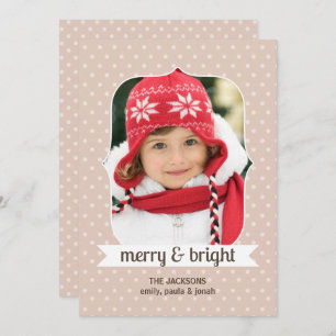 Dotty over Christmas Modern Photo Holiday Card