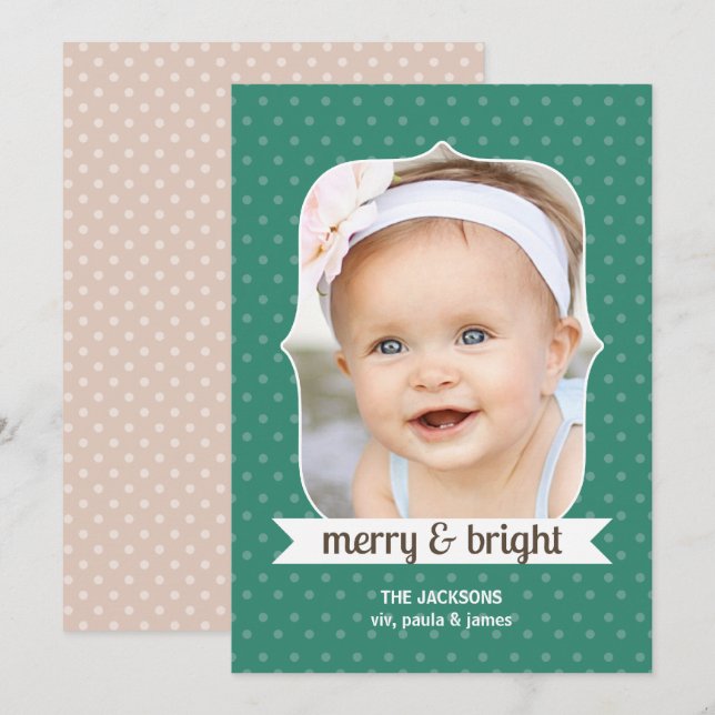 Dotty over Christmas Ultramarine Photo Holiday (Front/Back)