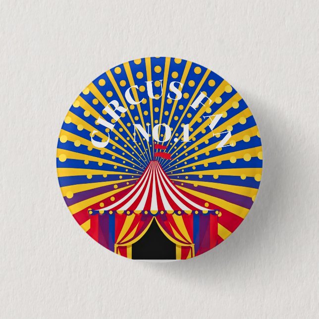 Dotty Radiant Motion Circus theme 1 Inch Round Button (Front)