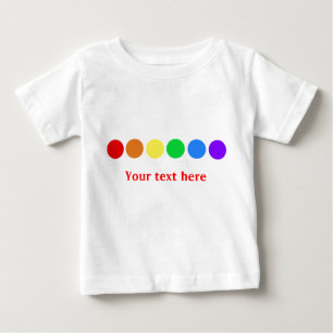 Dotty rainbow - customize baby T-Shirt