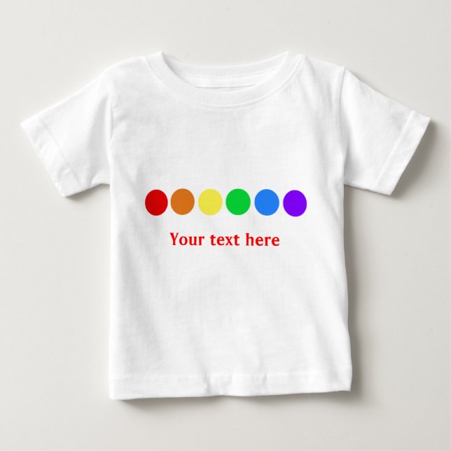 Dotty rainbow - customize baby T-Shirt (Front)