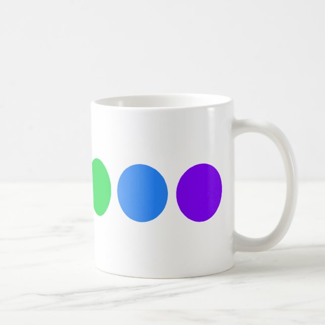 Dotty rainbow - English tea mug (Right)