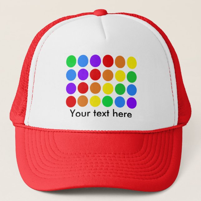 Dotty rainbow trucker hat (Front)