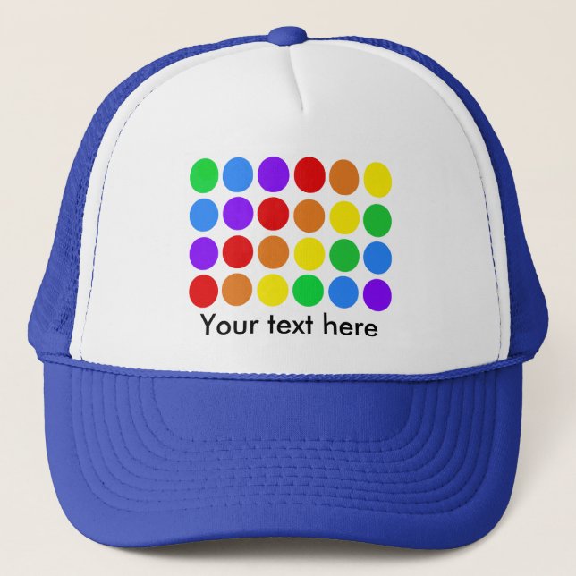 Dotty rainbow trucker hat (Front)