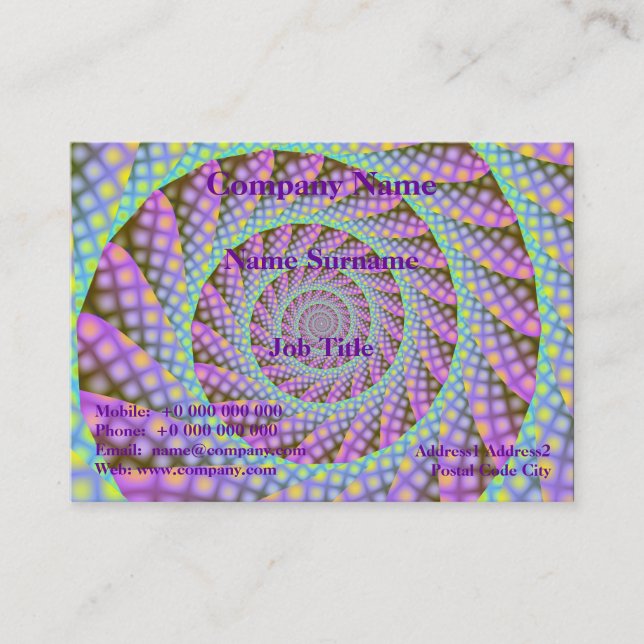 Dotty Spiral Carte de visite (Devant)
