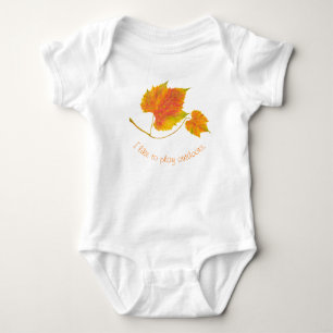 Dotty Spotty Fall on a Baby Bodysuit