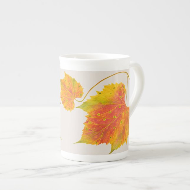 Dotty Spotty Fall on a Bone China Mug (Front Right)