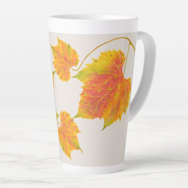 Dotty Spotty Fall on a Large Latte Mug (Right Angle)