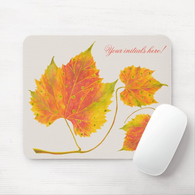 Dotty Spotty Fall on a Mouse Pad (With Mouse)