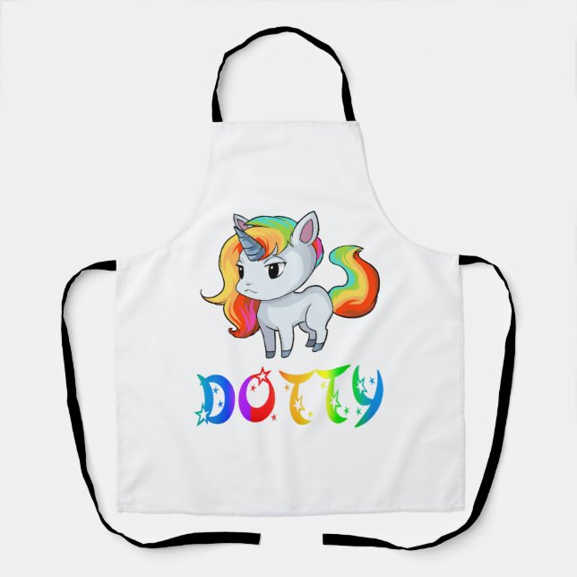 Dotty Unicorn Apron (Front)
