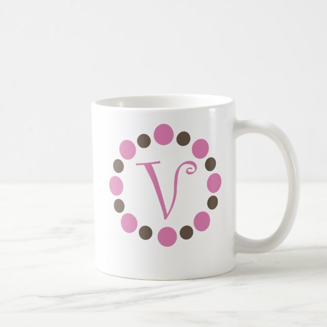 Dotz Initial Mug "V" (Right)