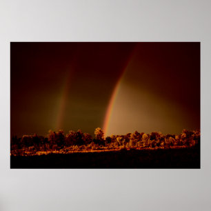 Double affiche de mur d'arc-en-ciel