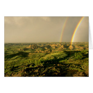 Double arc-en-ciel sur le canyon peint de Théodore