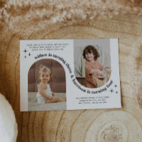 Double Arc Photo Invitation conjointe Anniversaire