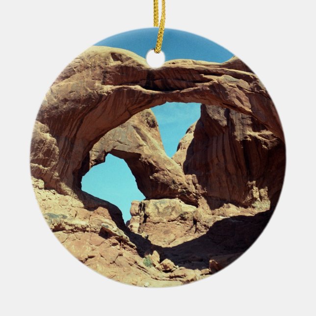 Double Arch Ceramic Ornament (Front)