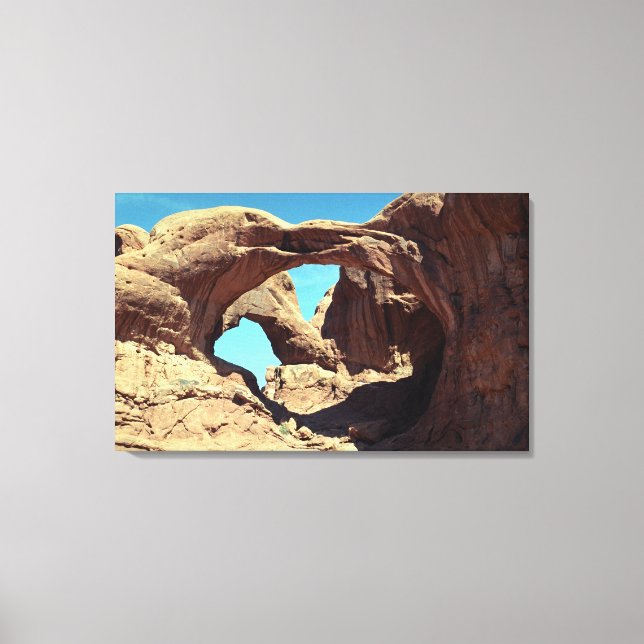 Double Arch Desert Landscape Photo Canvas Print (Front)