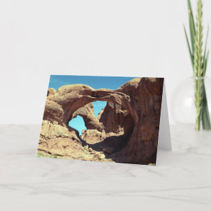 Double Arch Desert Landscape Photo Card