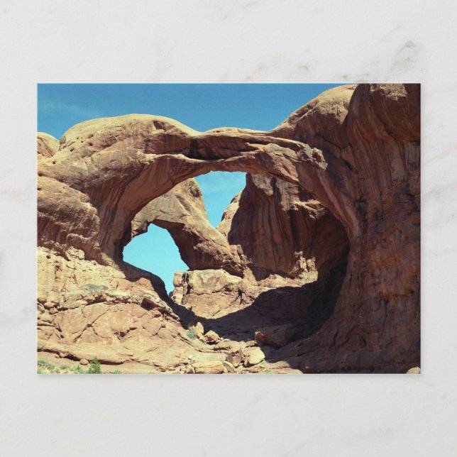 Double Arch Desert Landscape Photo Postcard (Front)