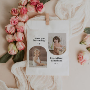 Double Arch Photo Joint Birthday Paper Favour Bag
