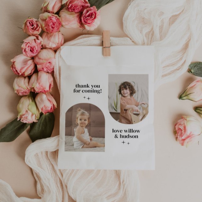 Double Arch Photo Joint Birthday Paper Favour Bag (Creator Uploaded)