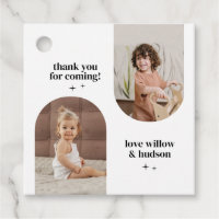 Double Arch Photo Joint Birthday Paper