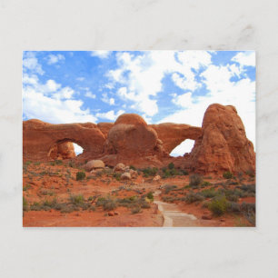 Double Arches, Arches National Park, Utah Postcard