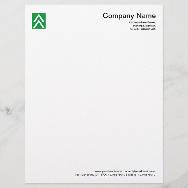 Double Arrow - Grass Green Letterhead (Front)