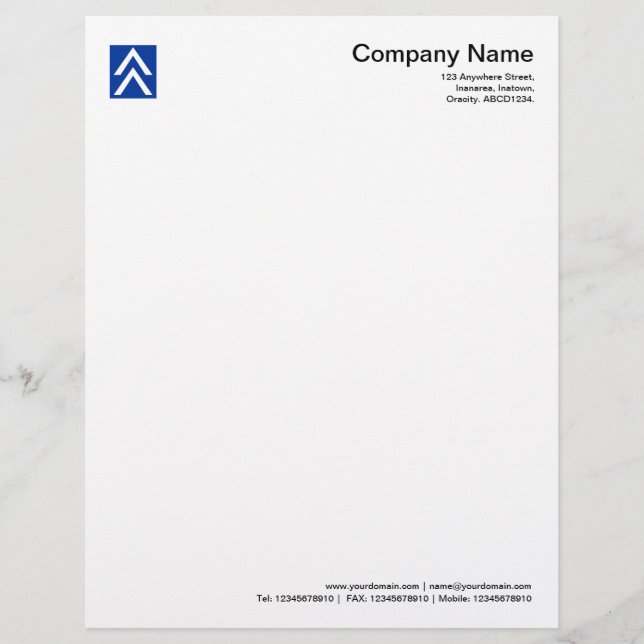 Double Arrow - Navy Blue Letterhead (Front)