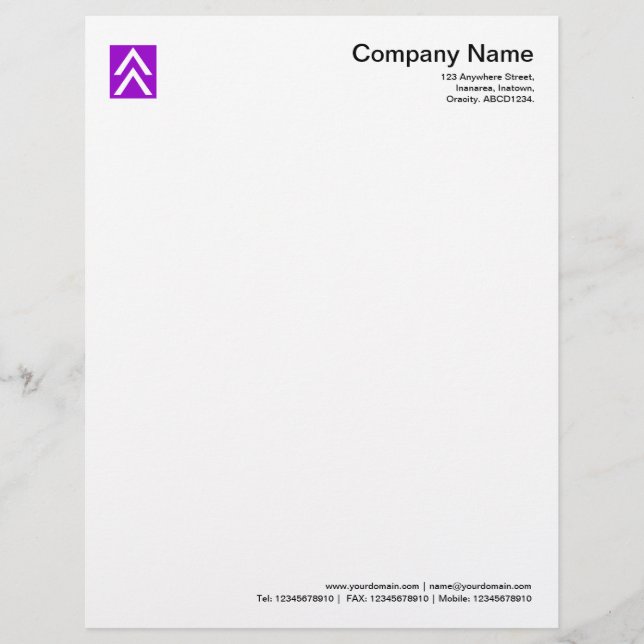 Double Arrow - Purple Letterhead (Front)
